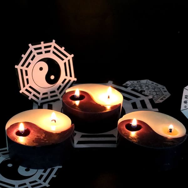 2 stk. Tai Chi Yin Yang lys silikoneforme DIY harpiksforme til lysfremstilling