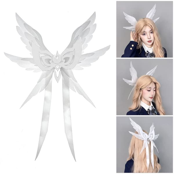 Englevinge hårspenne hårstyling hodeplagg for cosplayfester musikkfestival