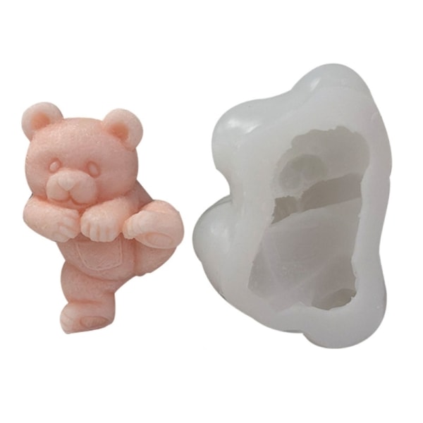 Unik Silikon Isbitsform Djurformad 3D Björnform för Kaffe Kattform Isbitsmaskin Resin Form DIY Verktyg