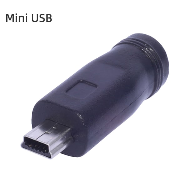 Professionell DC5,5x2,1mm power , hona till hane-omvandlaradapter DC5521 till mini- USB/Micro USB/Typ-C-kontakt Mini