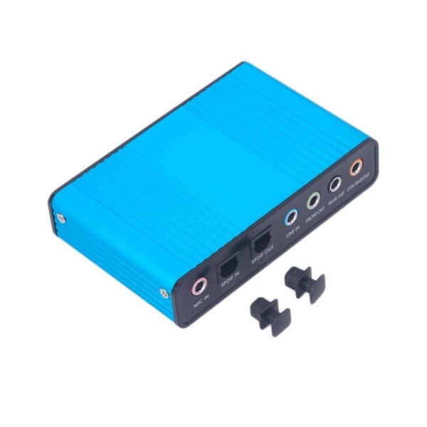 USB 6-kanals 5.1/7.1 Surround Externt ljudkort PC Bärbar stationär surfplatta Ljud optisk adapter Kort Inspelning K-låt