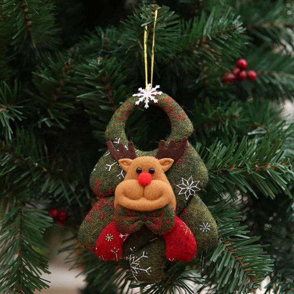 5x Juldekor Juldekor Snögubbe Älgbjörn hänge julgran Non-woven hänge dekor för hemmakontor prydnad B
