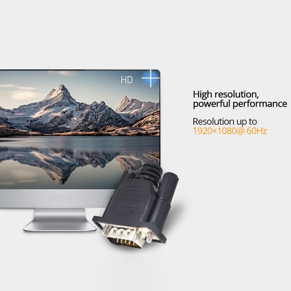 Mini VGA Dummy Plug Hovedløs Skærmemulatoradapter Virtuel Skærm