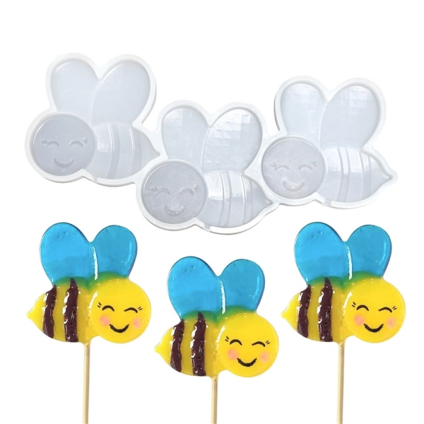 Bee- Lollipop Socker Choklad Form Gör själv Bakning Tårtdekoration Plug-in- Form Matkvalitet Mould 118