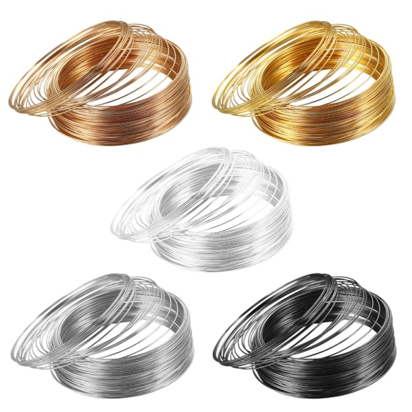 Mångsidig 0,6 mm hantverkstråd Rostsäker modelleringstråd för smyckestillverkning, gör-det-själv hantverk, blomsterarrangemang Silver