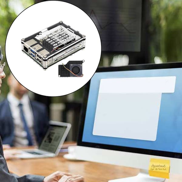 Elegant Cover Case Aktiv Køleventilator Til RPI 5 Single Board Computere C