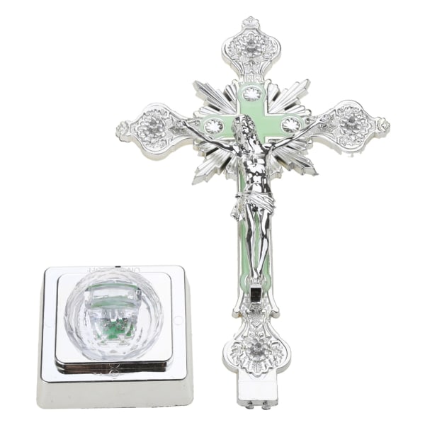 Kyrkliga reliker Figuriner Nattljus Krucifix Jesus Kristus för kors katolska Ant Silver