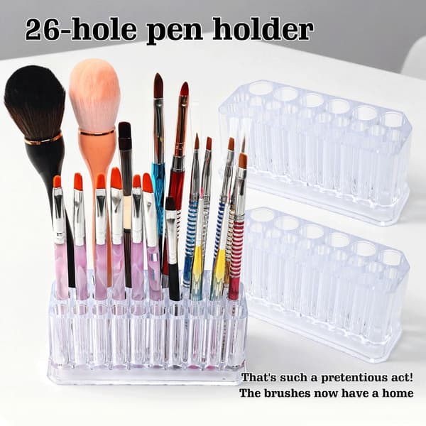Akryl Display Rack Makeup Børsteholder Neglekunst Værktøj Børsteholder Boks