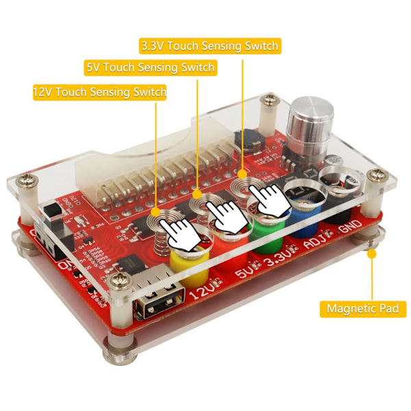 ATX Power Supply Breakout Board för elektronisk komponent justerbar spänningsknopp