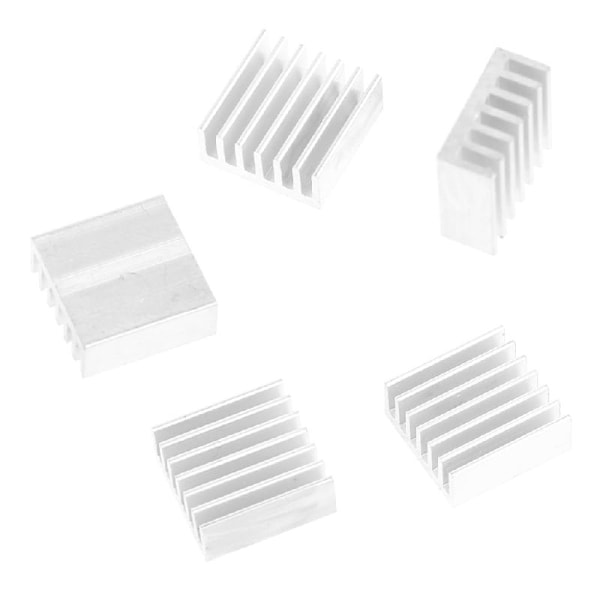 5 stk. Høj Kvalitet 14x14x6mm Aluminium Køleplade Til LED Strøm Hukommelse Chip IC DIY