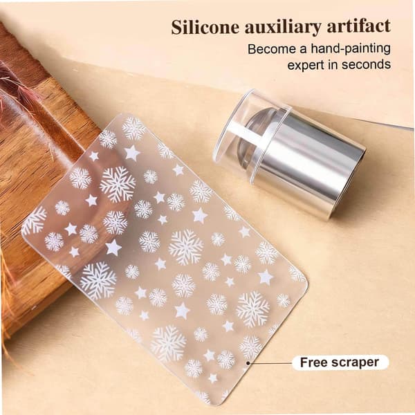 Resevänlig Silikon Nagelstämpel Verktyg Mini Storlek För Professionell Konst Transparent Ribbon Scraper