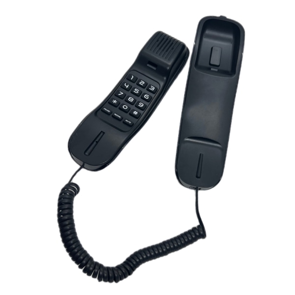 KX-T638 Minitelefon Skrivbord och väggmonterad sladdtelefon Fasta hemtelefoner med Paus Mute och återuppringning White