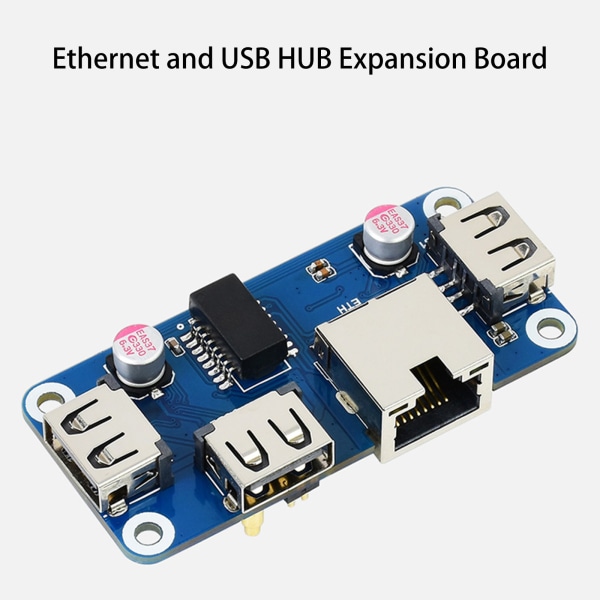 för Raspberry Pi Zero Series Ethernet / USB HUB BOX ETH/ USB HUB HAT (B) 1 x RJ45, 3 x USB 2.0 With shell