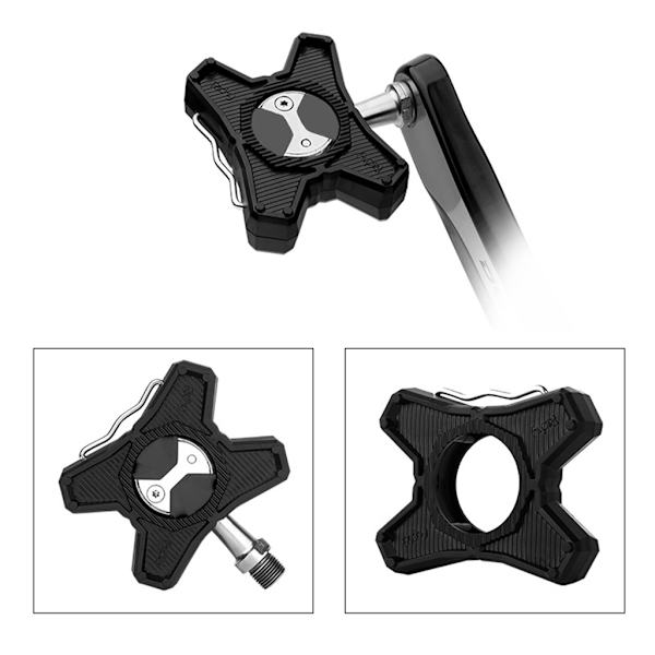 Professionell ABS Legering Cykel Par Pedaler Platt fäste Konvertera för Speedplay Zero Pedals Adapter Cykling landsvägscykel Black
