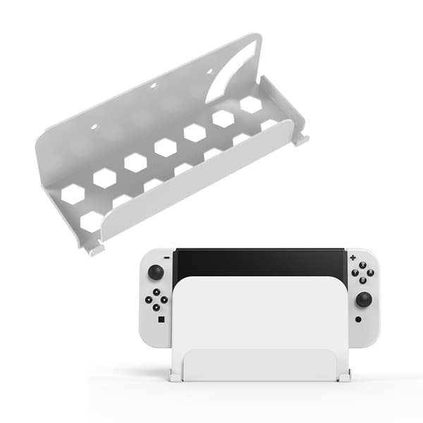 Vægmontering til NS Switch, Controller Vægmonteret Hængerholder Konsol Opbevaringsstativ Pladsbesparende Bag TV til Switch OLED