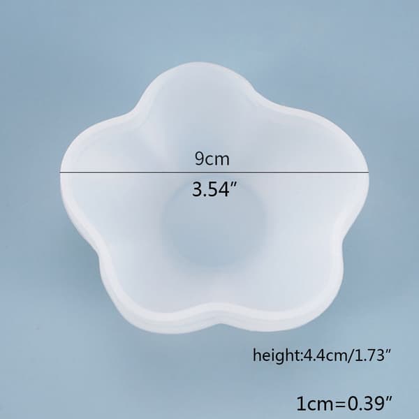 Kronblad Plade Bakke Silikoneform Blomsterform Slikskål Resin Form Støbeform
