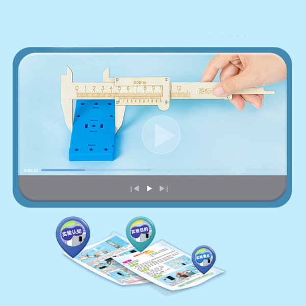 Vernier Caliper Model Træ Samle Legetøj Hands on Pædagogisk STEM Legetøj til Børn