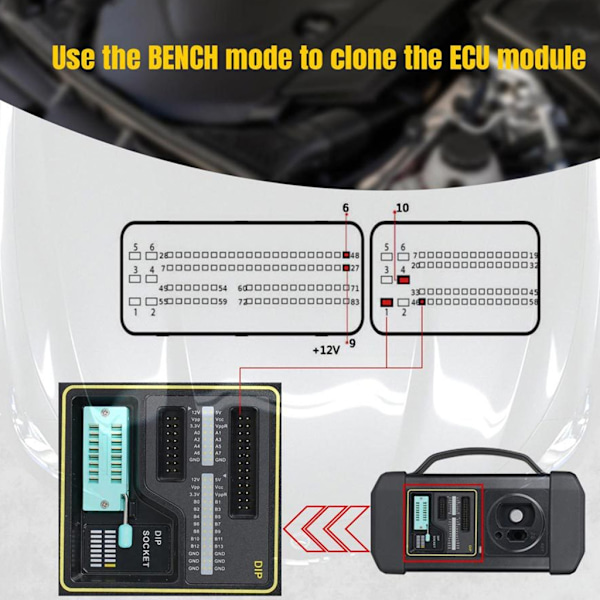 MCU3 Adapterkort Kit för X431 PRO3S+ X431 V+ 307140131 Programmerare TCU Läser
