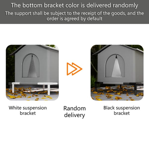 Vinterhjem for villkatter, vanntett, stort katte-telt for utendørs bruk Blue plus fixed bracket small