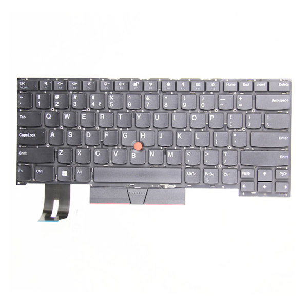 Originalt US Layout Engelsk Tastatur Uden Baggrundsbelysning / Ramme til ThinkPad T490S T495S Laptop, Sort