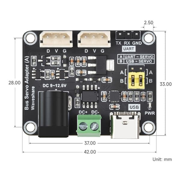 Seriel Bus Servo Driver Board Integrerer Servo Strømforsyningskontrolkredsløb