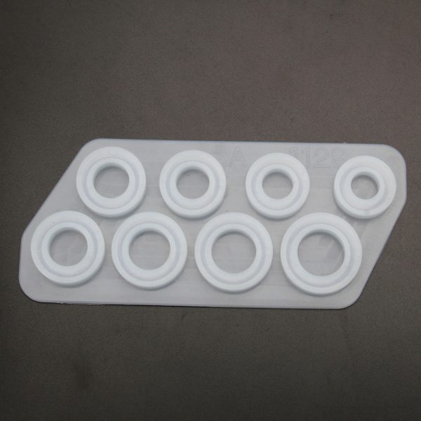 8 delar Harts molds Silikon molds Diverse storlekar Form Cirkelsmycken för DIY Craft Ring Making