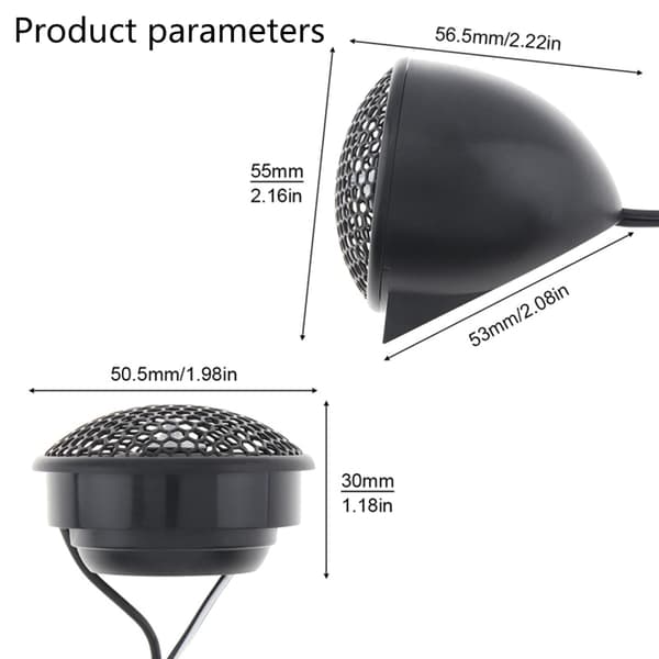 2st Universal Fordon Diskanthögtalare 150W Subwoofer Hög Känslighet Ljud för Bil