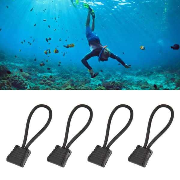 4 stk. dykkeslangeholder tauklips holder elastisk strikk erstatning