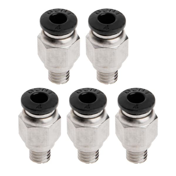5-pack Hankontakt Rak Pneumatisk Koppling Push Quick Release Anslutningar