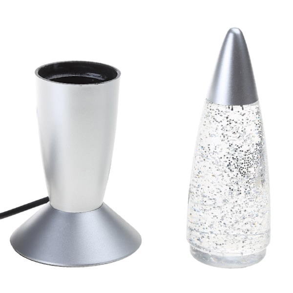 USB Plast Nattljus Vulkan Lava LED-lampa Metallbas Nattlampor Sänglampor för vardagsrumsdekorationer
