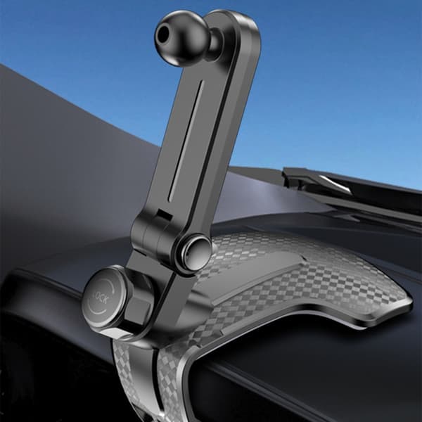 Universell bilventilfestetelefonholderstativ 17 mm kulehode roterbar design
