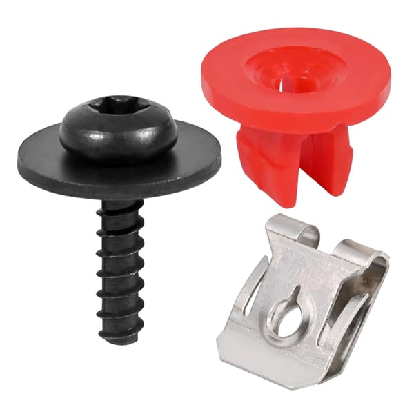 Förpackning med 30 Motorbottenplatta Skydd Bult Mutter Clip Set Uppgraderingar för Bilar