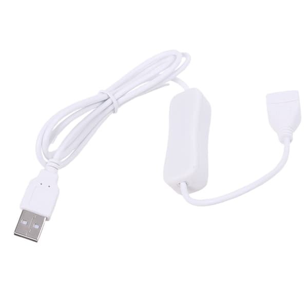 100 cm USB 2.0 Han til Hun Forlængerdatakabel med ON/OFF-kontakt til Skrivebordslampe
