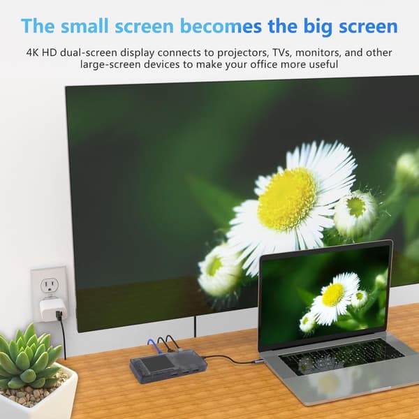 USB C Dock 8 Port 4K Videoutgång Gigabit Ethernet Snabb Datasynkronisering