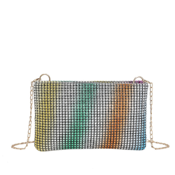 Bling Messenger-väska för damer, glitter axelväska kedjerem Corssbody-väskor glänsande clutch-väska för cocktailparty klubb