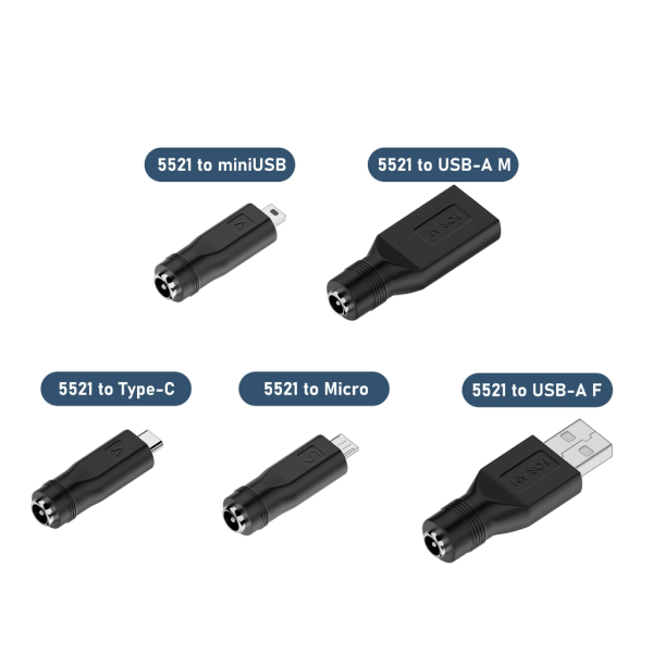 10 st Typ C power typ C USB till DC5,5x2,1mm kontakt Power typ C/ USB /Mirco M/minikontakter null - To USB female