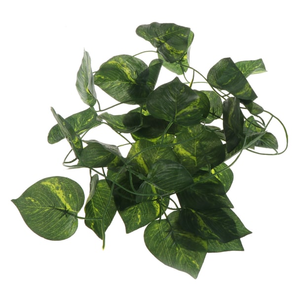 Reptilplanter Klatreplanter Fleksible Blader Terrarium Jungel Habitat Dekor for Øgle Gekko Slange