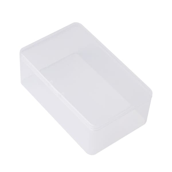 Rektangulær Klar Oppbevaringsboks i Plast Smykker Perler Samling Beholder Organizer