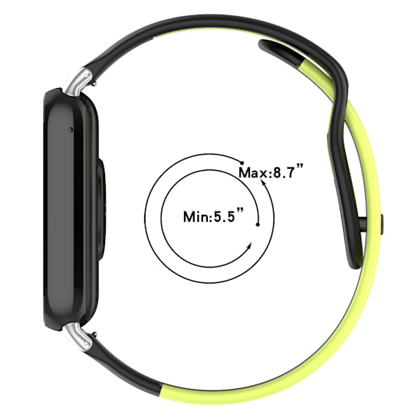 Sportband i silikon Bekväma och snygga ersättningsremmar Smartwatch-tillbehör för Smart Band 8 Pro Durable Black red