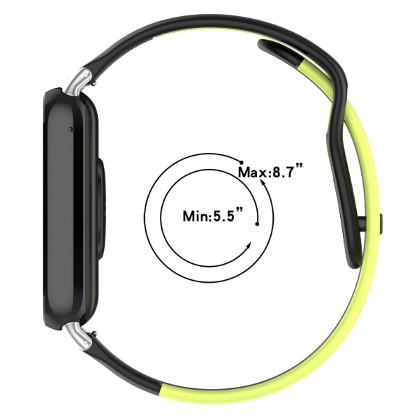 Sportband i silikon Bekväma och snygga ersättningsremmar Smartwatch-tillbehör för Smart Band 8 Pro Durable Blue and white