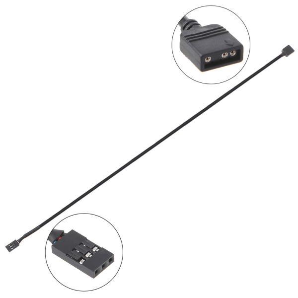 Moderkort Header Adapterkabel för RGB 5V 3 Pin VDG till Normal 3 Pin Anslutning
