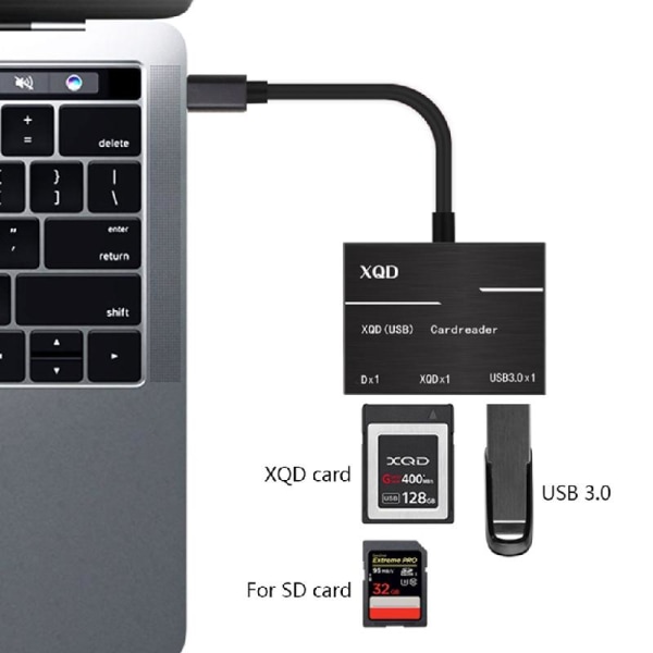 USB C XQD-kortläsare High-Speed USB 3.0 Universal XQD/SD-expansionshuvuden