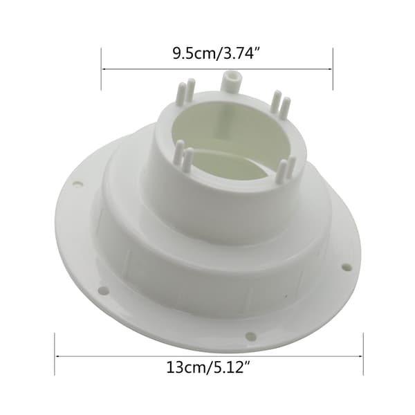 Runde RVs Rørlegger Ventilhette 1-2 3/8 Tommers Rør Kloakkventil Deksel for Tilhenger 2 stk