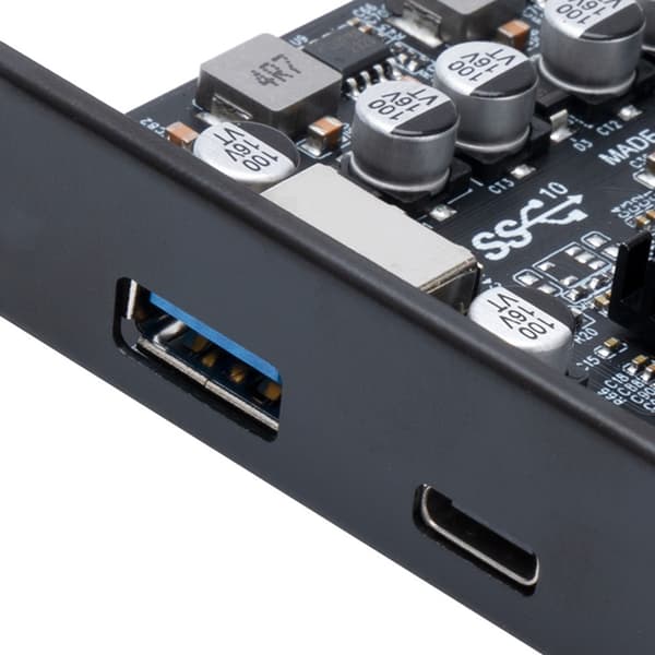PCIE 4X Till USB 3.2 Expansionskort Front Typ C-kontakt 10Gbps Full Hastighet