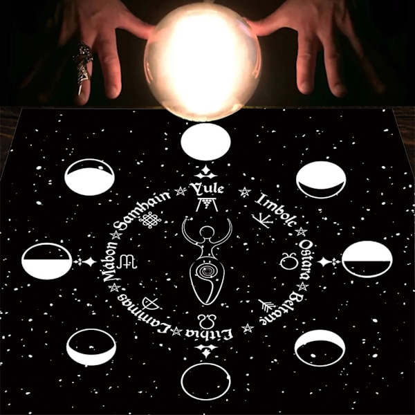 Fyrkantig form Pendel spådom Altare Bordsduk Brädspel Tarot Pad Rune Duk Astrologi Oracles Brädspelsmatta B60