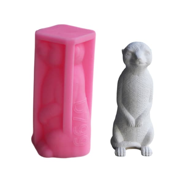 Silikonform for DIY Surikater Lys og Ornamentlaging Aromaterapi Form