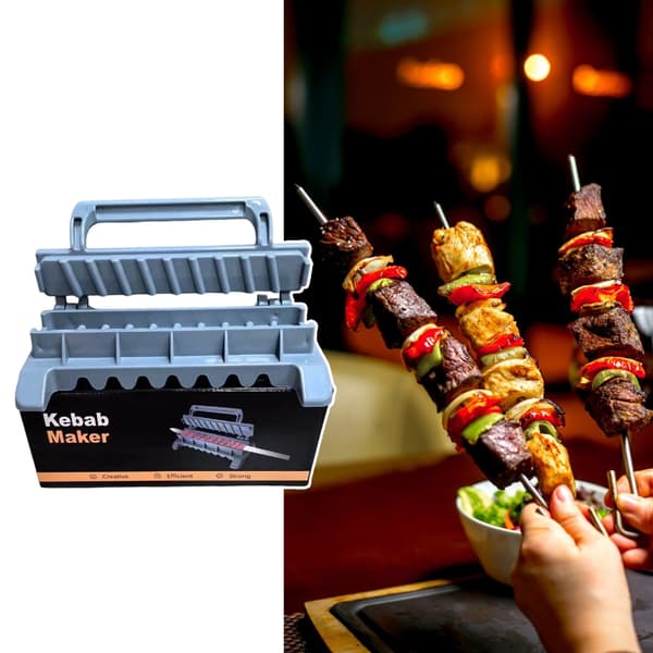 Plastik Kebab Maker Form Udendørs Bærbar Sammenklappelig Grillspyd Maker