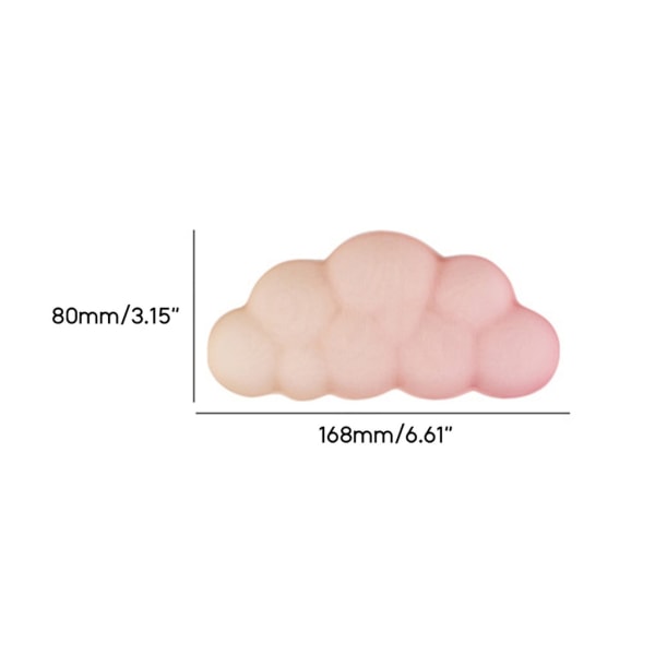 Cloud handledsstöd musmatta: halkfri bas, Rainbow GradientDesign, memory foam silikon smärtlindring för spelmusmatta HS 103