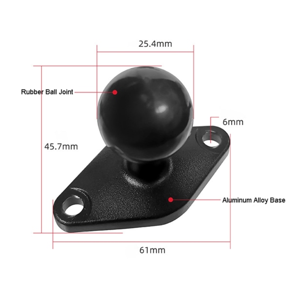 Aluminium 1'' Ball Diamond Mount Base RAM Fästen Motorcykel Telefon Fästen Universal Mount Kul Bas Fästen Tillbehör