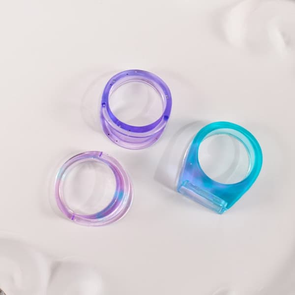 Silikonringformset för smycken Kristall Epoxiharts 3 Länkade Ringar Form